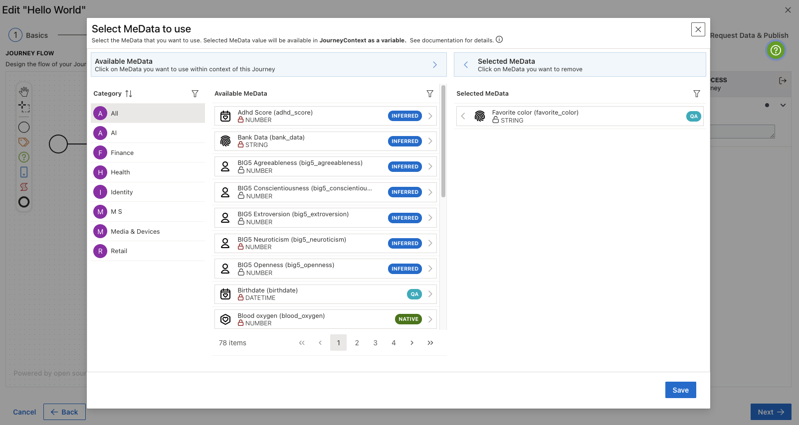 MeData Usage Editor